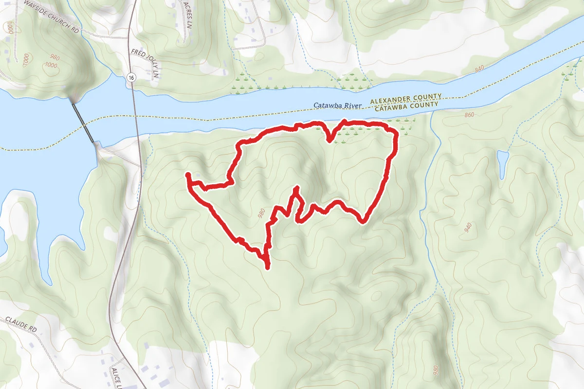 Riverbend Park Blue to Red Trail