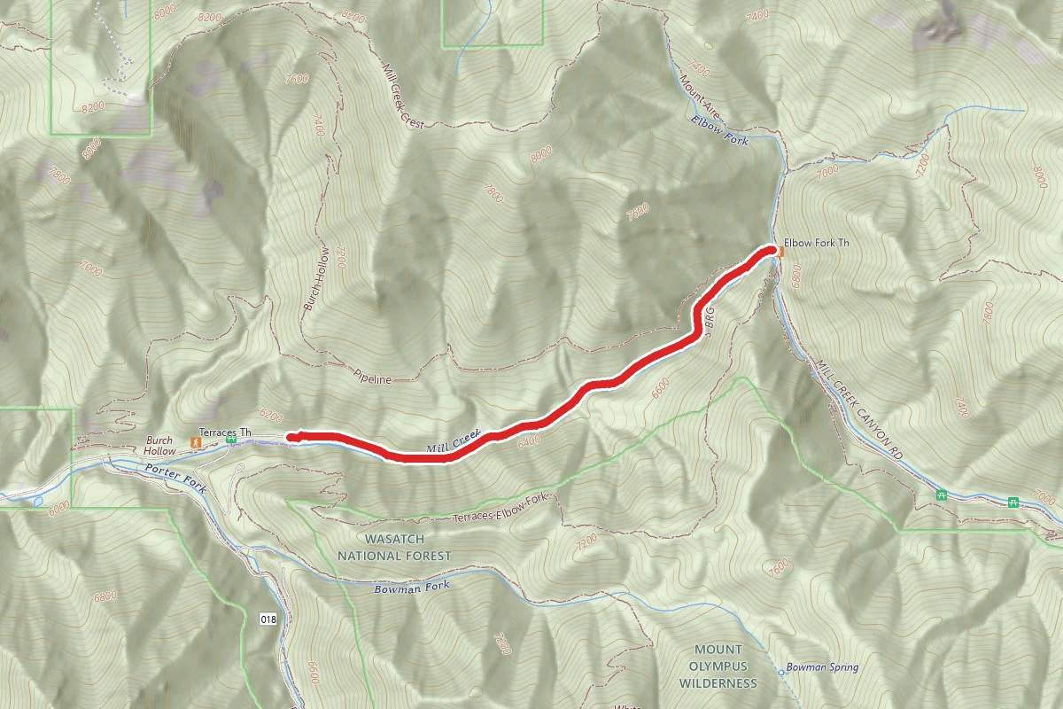 Closed Mill Creek Road to Elbow Fork