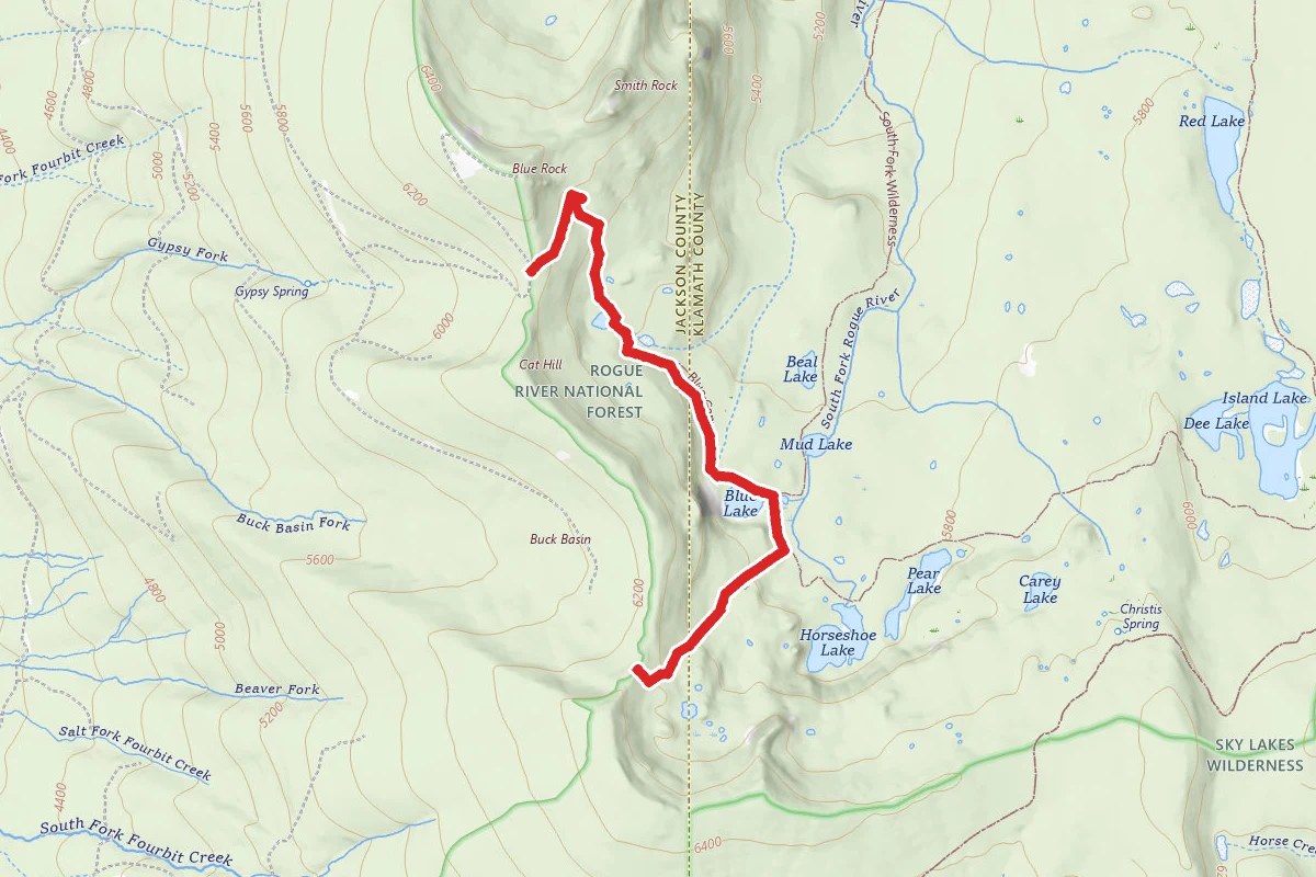 Blue Canyon Trail to the South Blue Lake Group