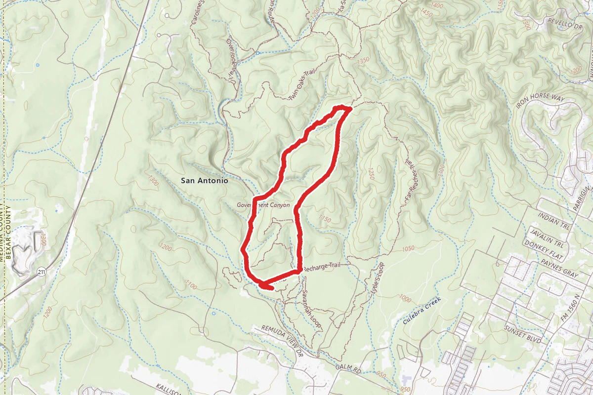 Wildcat Canyon to Sendero Balcones Loop Trail