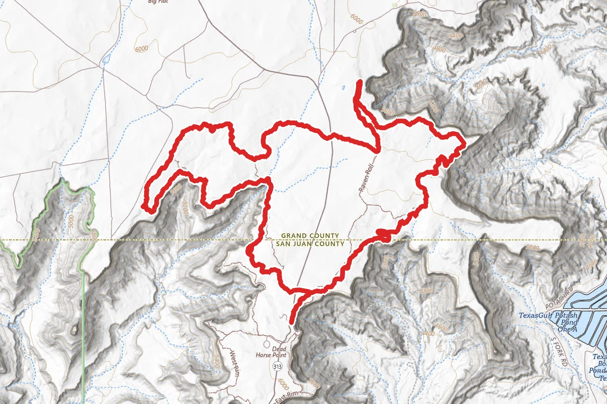 Dead Horse Point Tour route map