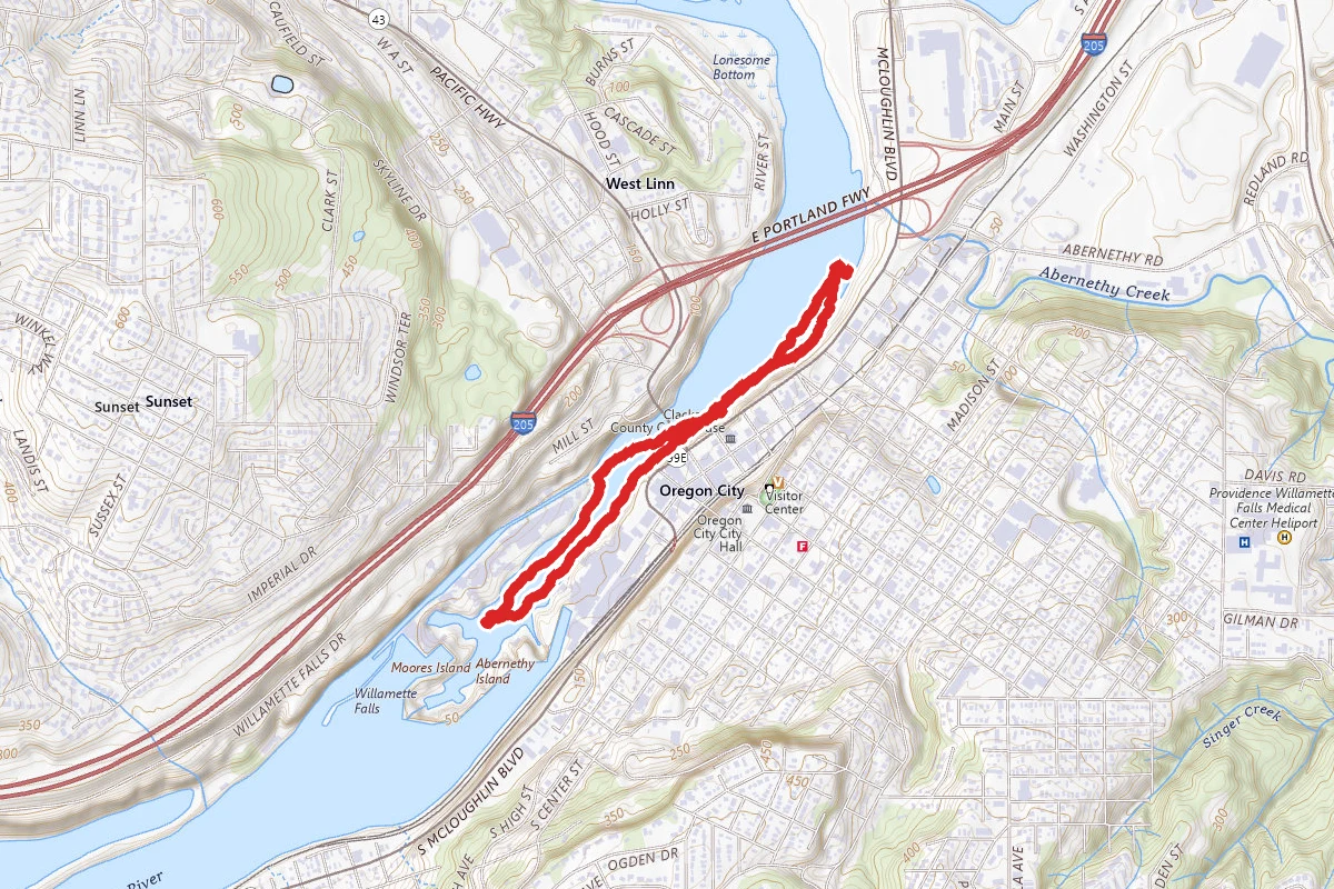 Willamette Falls Kayak