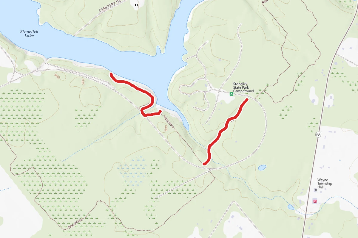 Stonelick Lakeview Trail (Yellow)