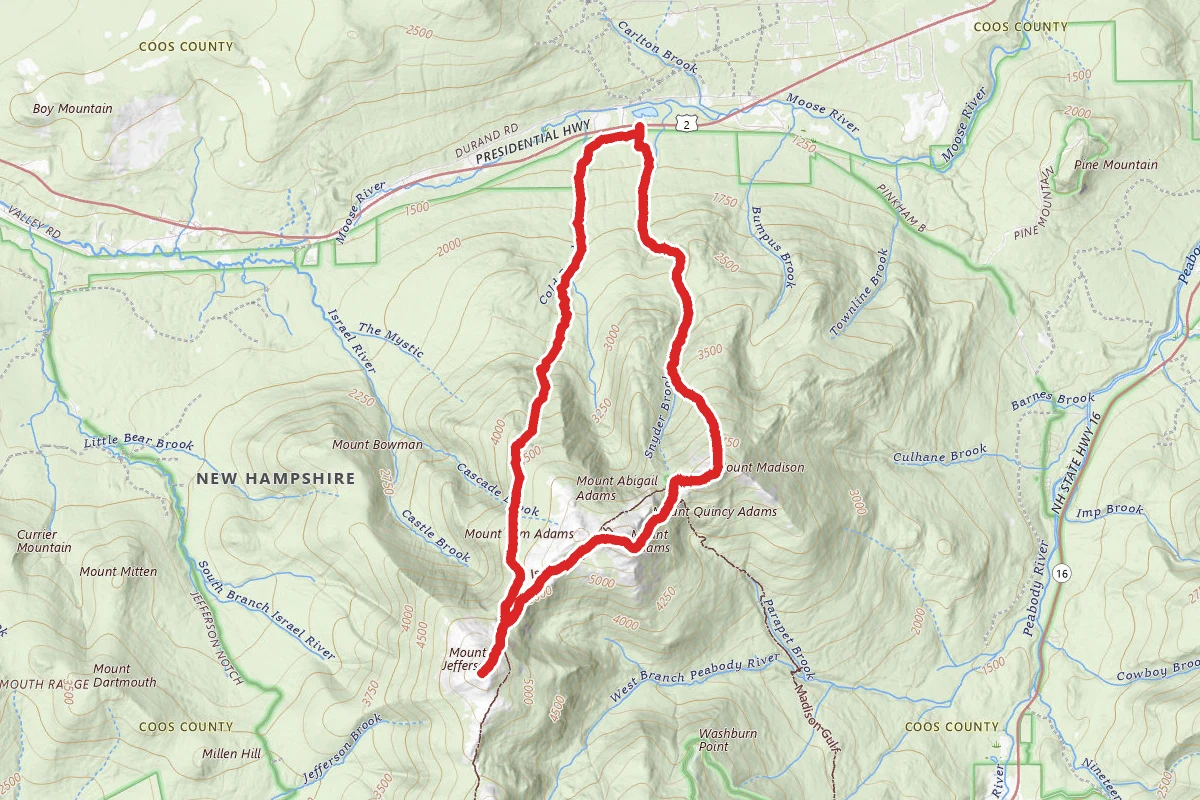 Mt Madison to Mt Adams to Mt Jefferson Loop