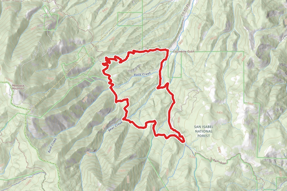 Rainbow Trail from Bear Creek Loop