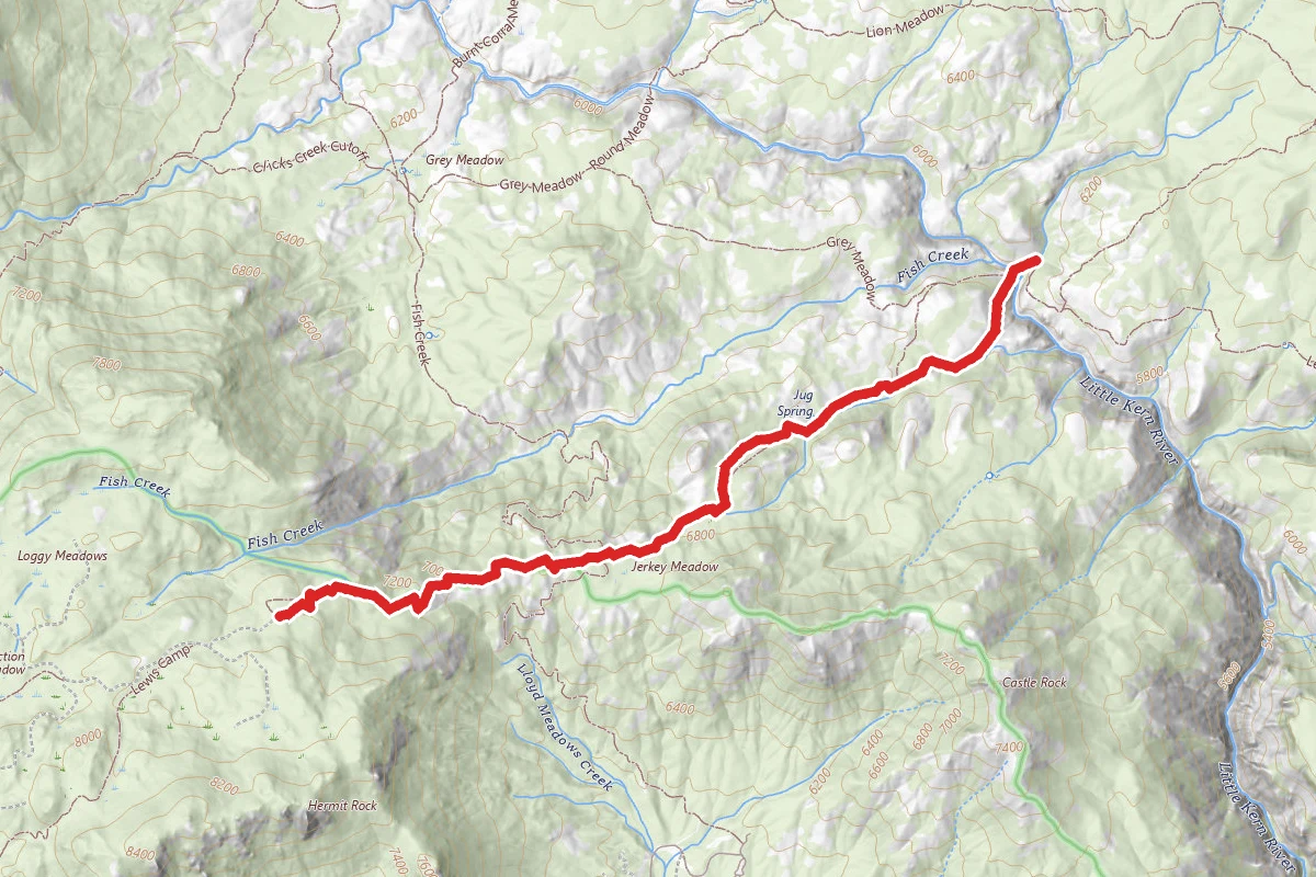 Lewis Camp Trail to the Little Kern River