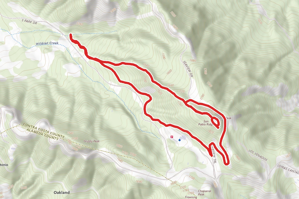 Vollmer Peak Trail and Lupine Trail Loop