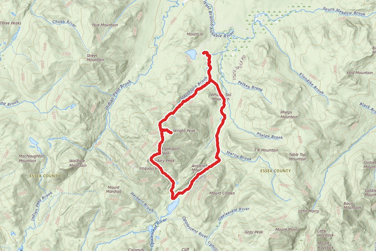 Avalanche Lake and Wright Peak Loop Via Avalanche Pass Trail