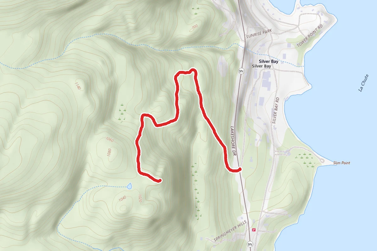 Inspiration Point Red Trail via Woodside Trailhead