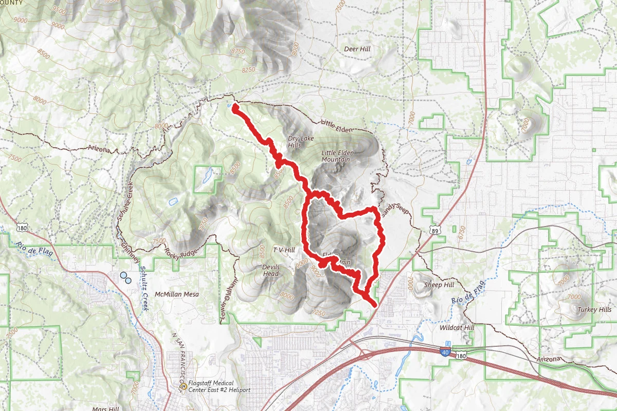 Mount Elden Loop via Sunset Trail and Heart Trail