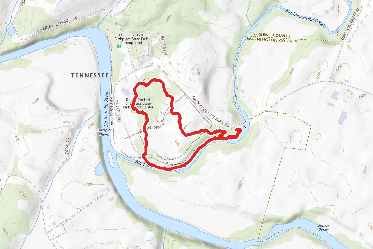 Limestone Creek and Collette Gravesite Loop