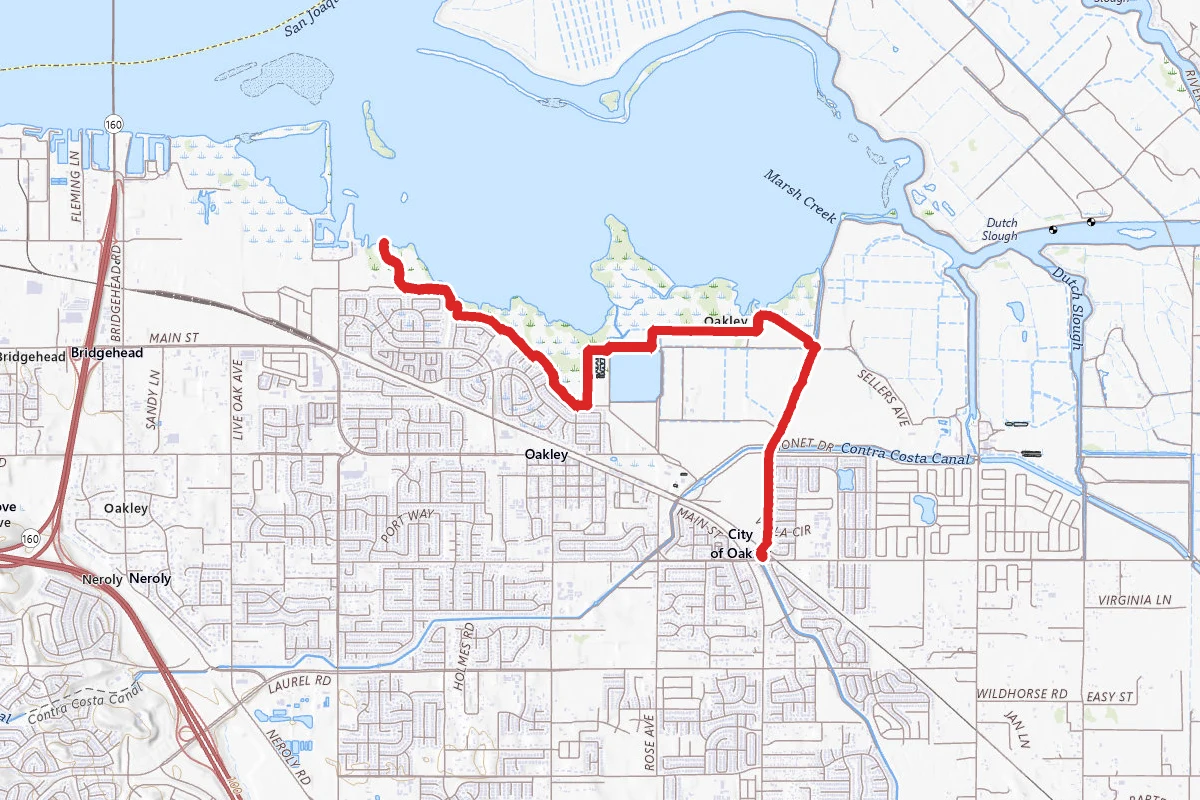 Big Break Trail via E. Cypress Road