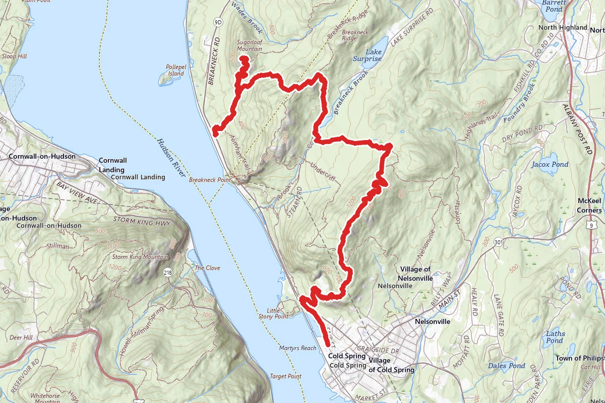 Sugarloaf Mountain to Bull Hill to Cold Spring