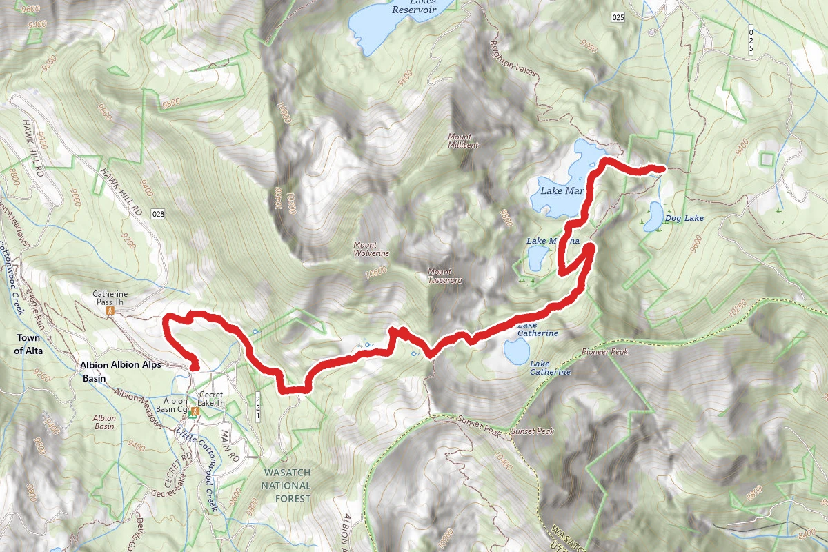 Lake Mary via Catherine Pass Trail