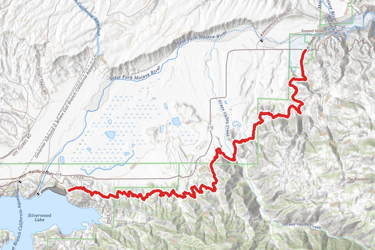 Mojave Dam To Silverwood Dam