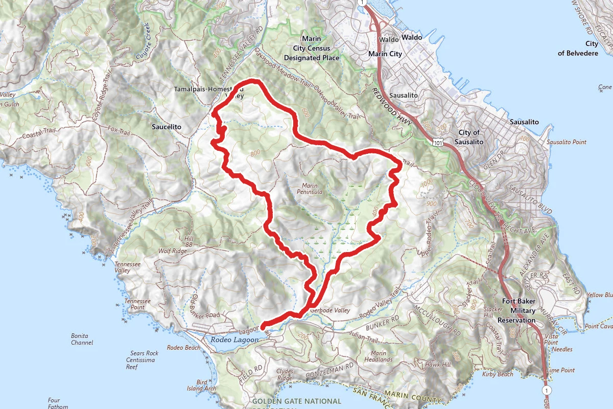 Miwok, Marincello and Bobcat Trail