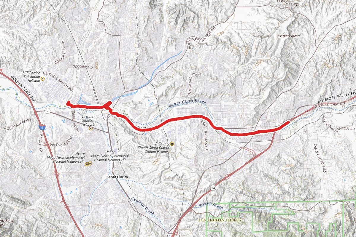 Santa Clara River Commuter Rail Trail
