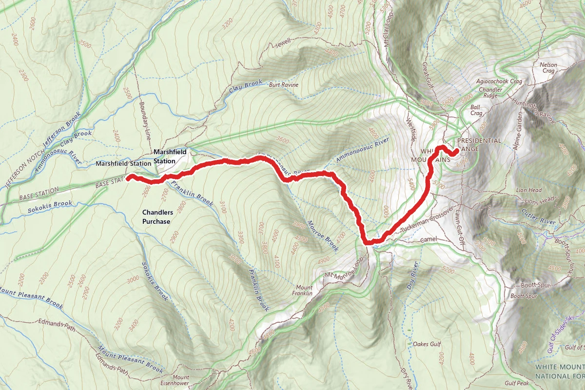 Mount Washington via Ammonoosuc Ravine Trail