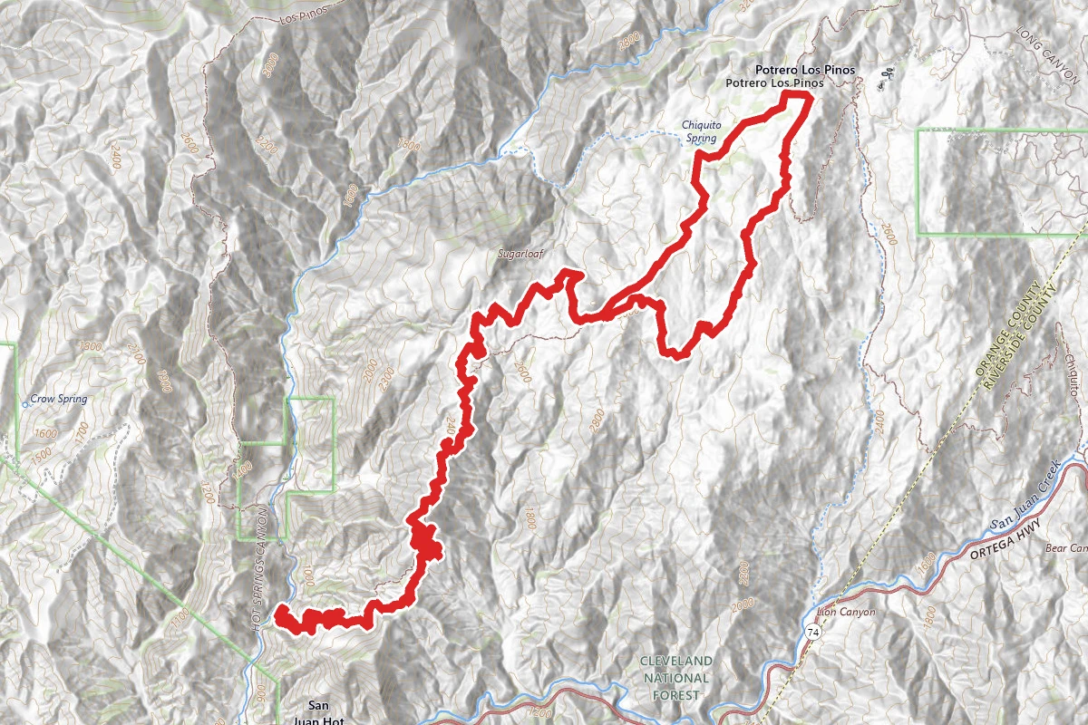 San Juan Trail from Hot Springs Canyon Road