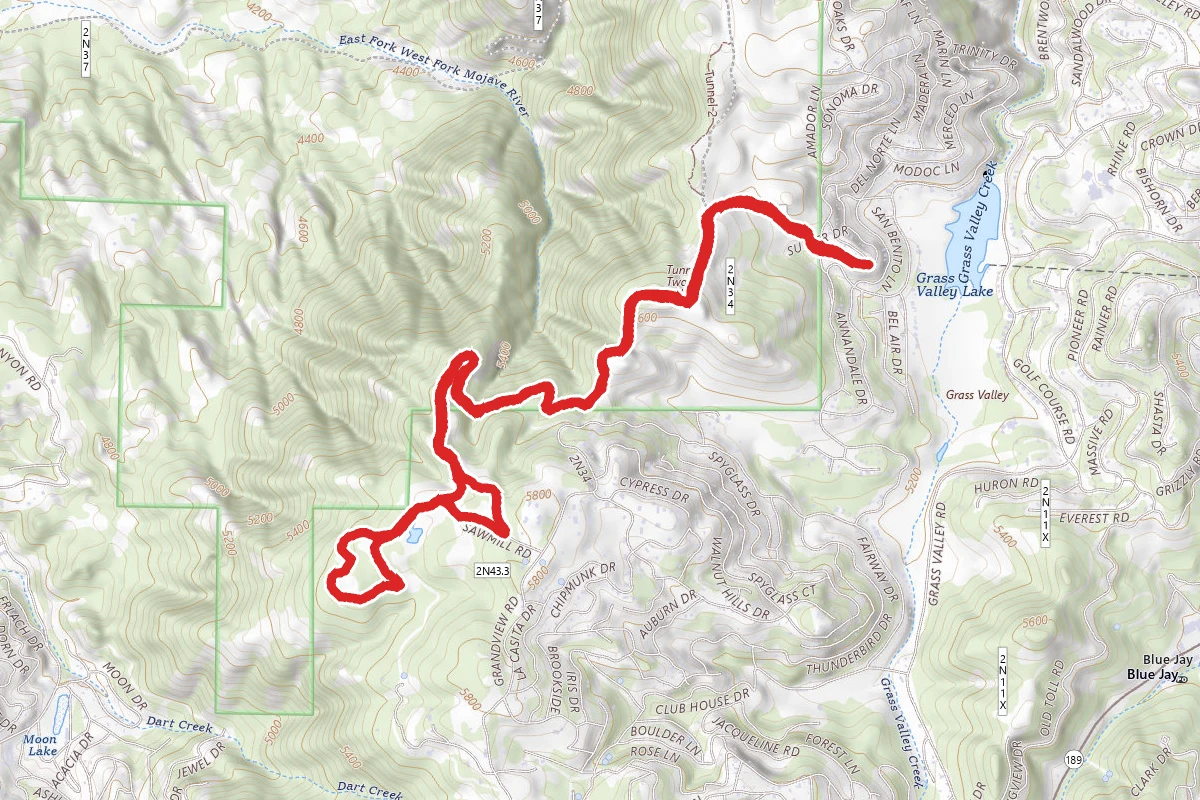 Tunnell Road to SawMill Loop