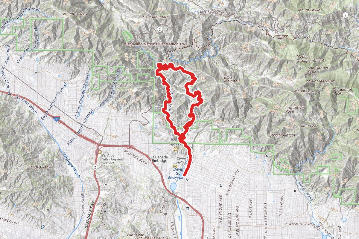 Arroyo Seco Road to Ken Burton Brown Mountain Loop