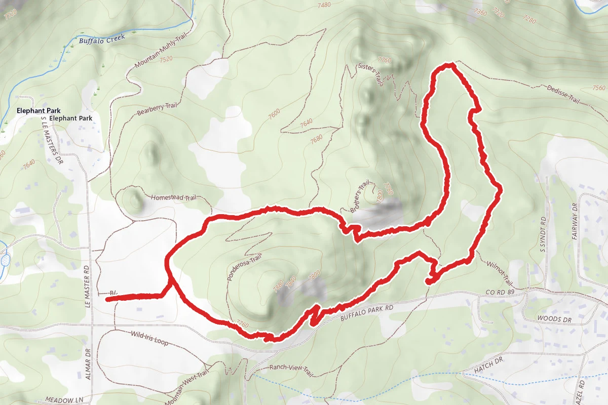 Sisters Trail, Hidden Fawn, Ponderosa Loop