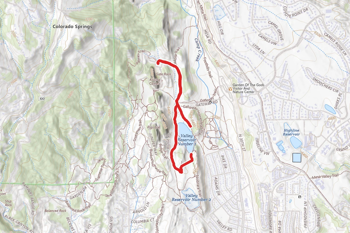 Susan G Bretag Trail to Chambers Trail Loop