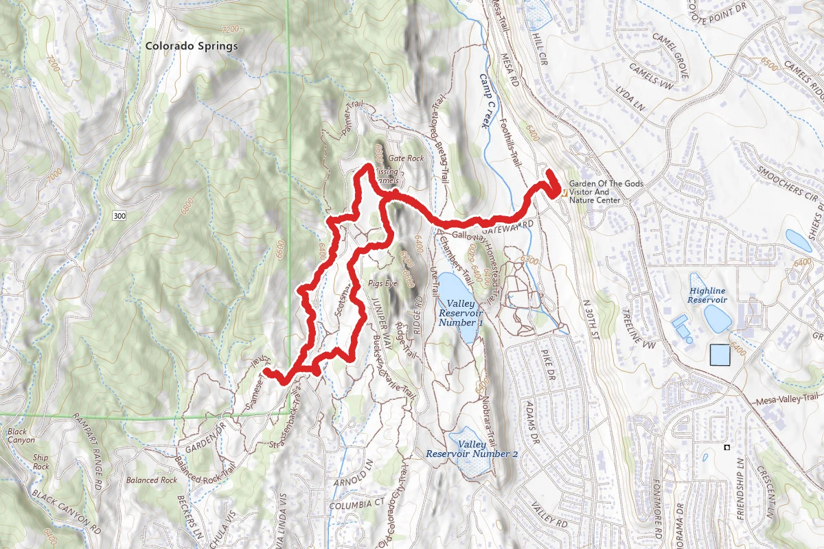 Gateway Trail to Palmer Trail and Scotsman Trail Loop