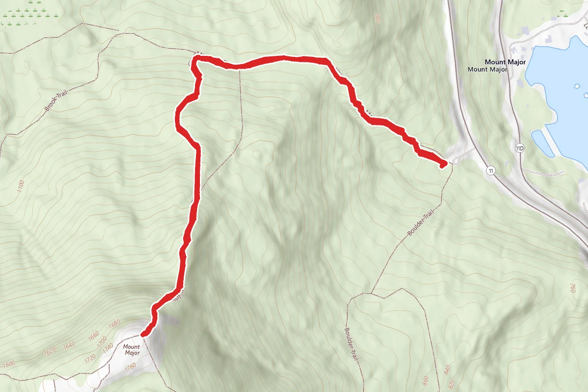 Main Trail (Blue) to Mount Major