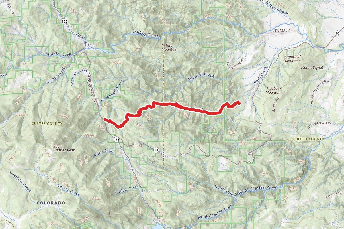 Squirrel Creek #1321 Trail