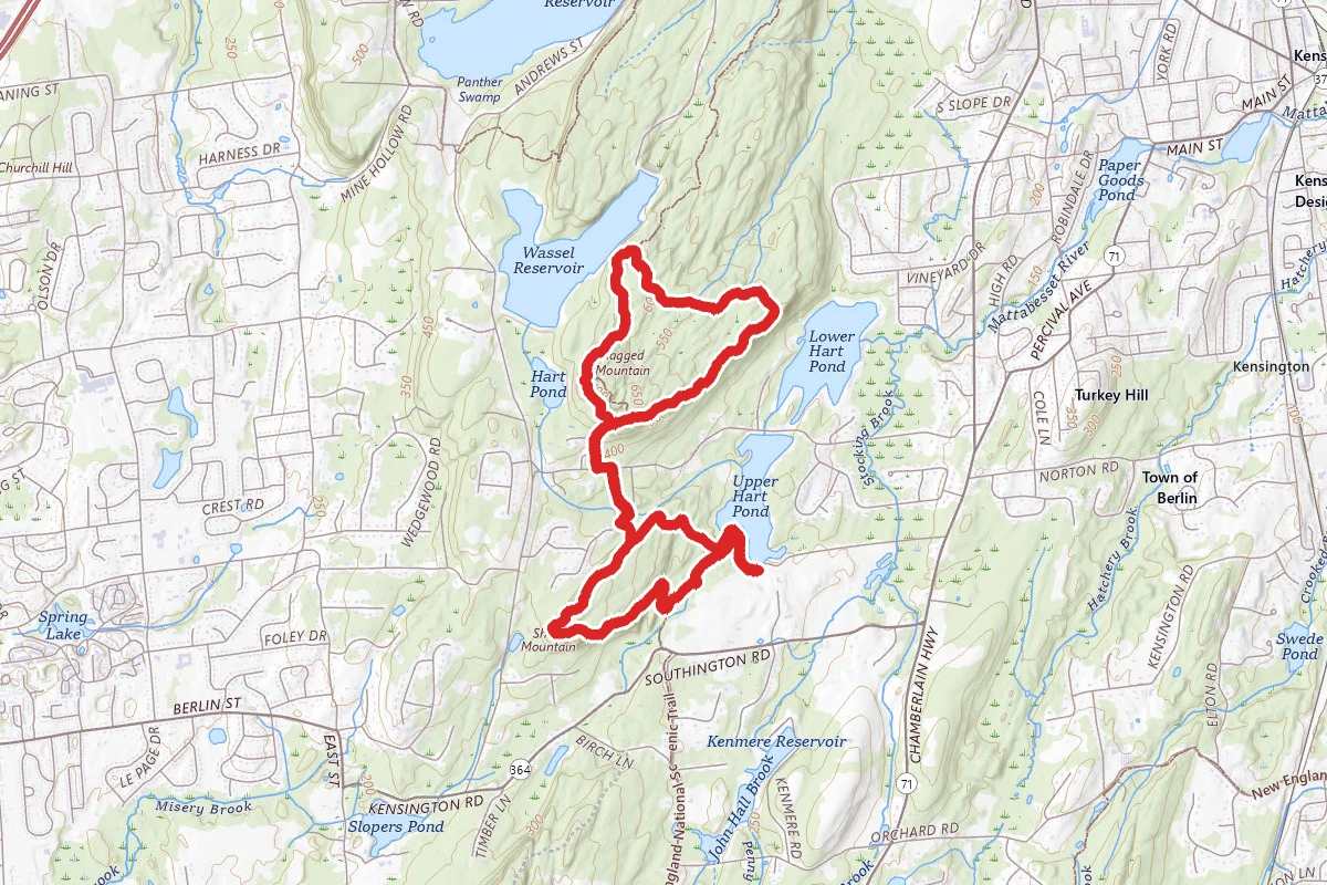 Metacomet Trail and Ragged Mountain Loop