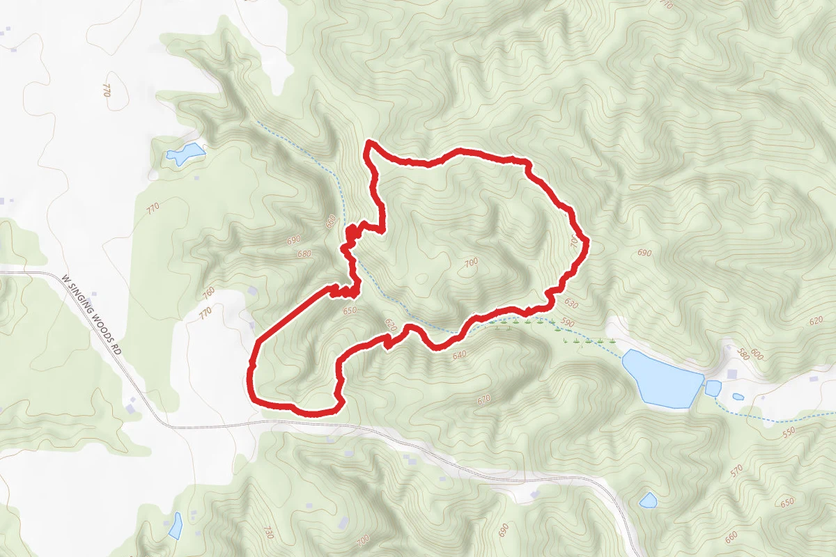 Forest Trail to Hill Prairie Path and Shagbark Trail Loop