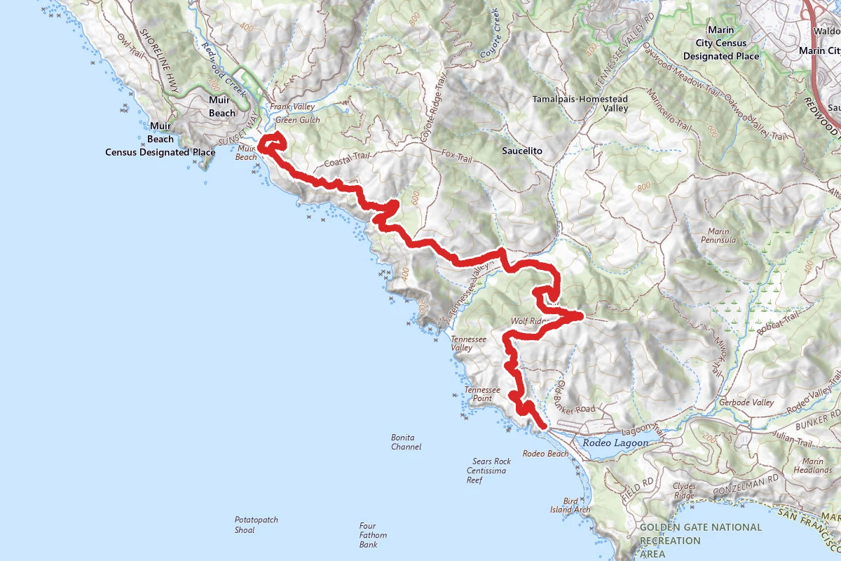 Muir Beach to Rodeo Beach