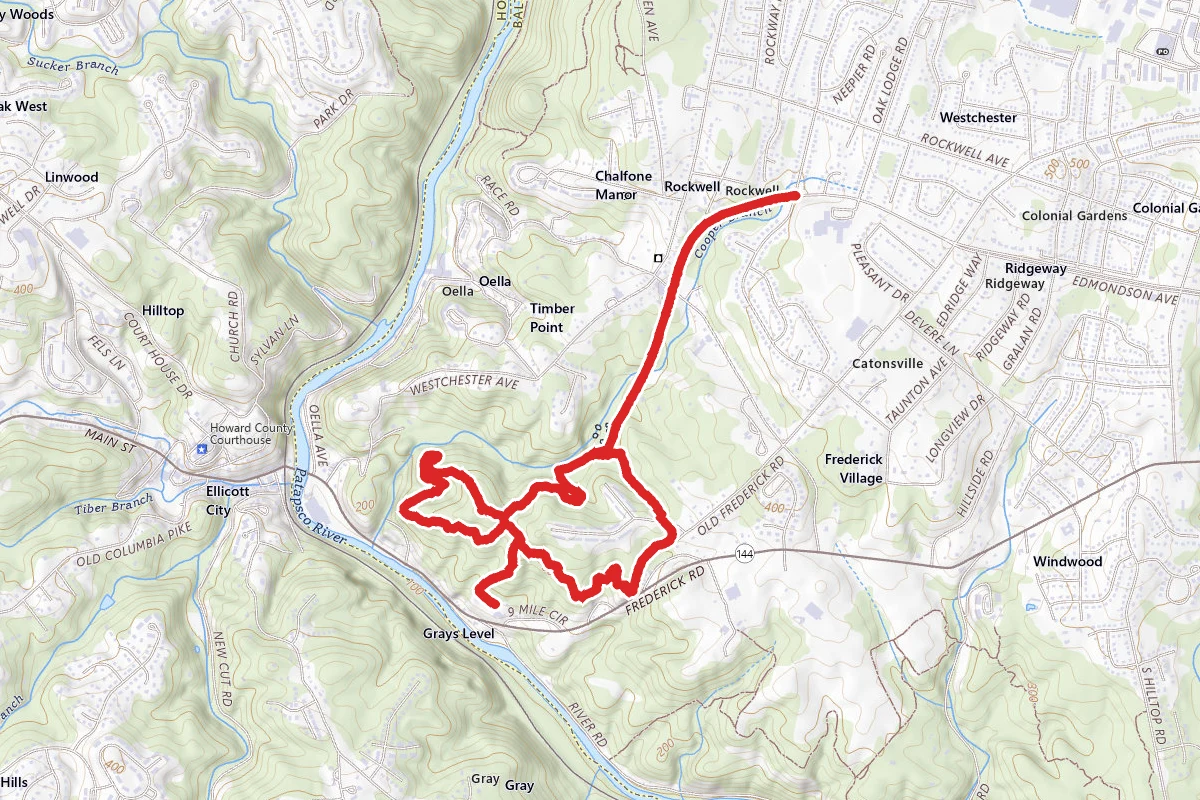 Trolley Line Number 9 and Red Trail