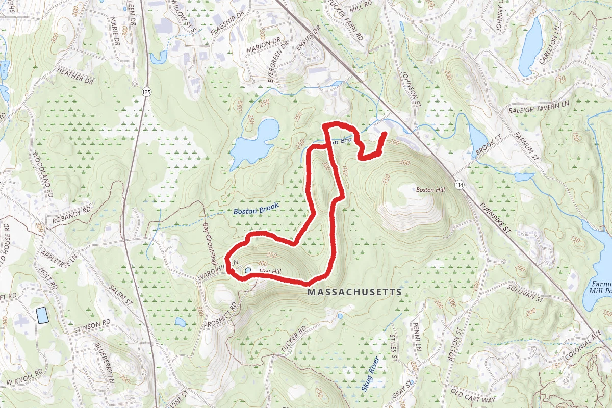 Graham Trail and Sanborn Trail Loop to Holt Hill