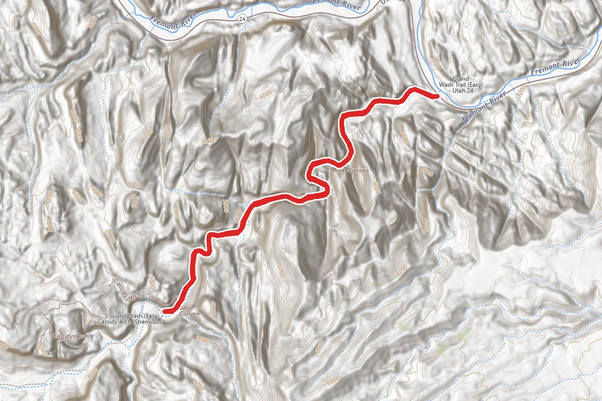Grand Wash Trail via Northeast Trailhead
