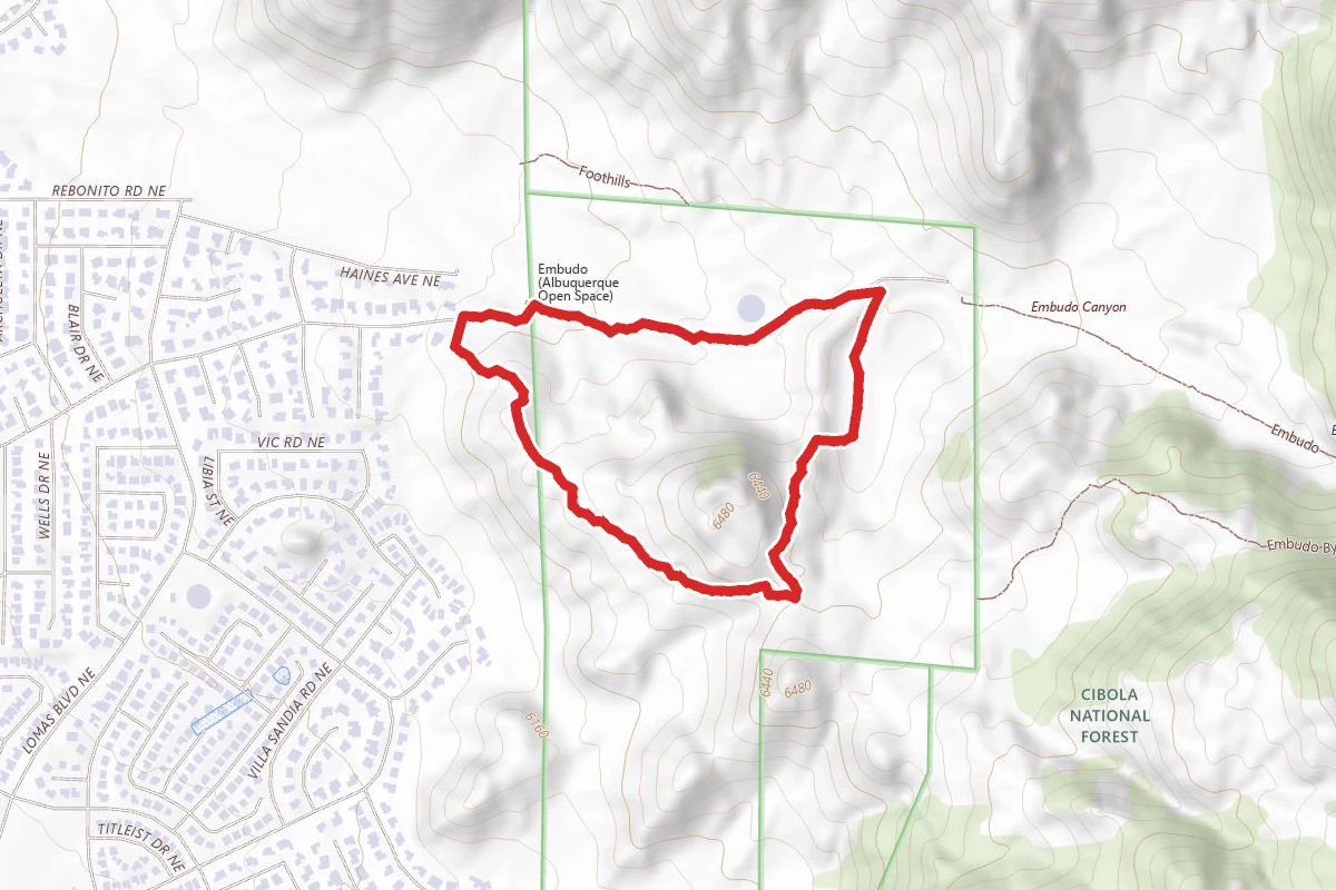 Embudo Trail and 365A Loop