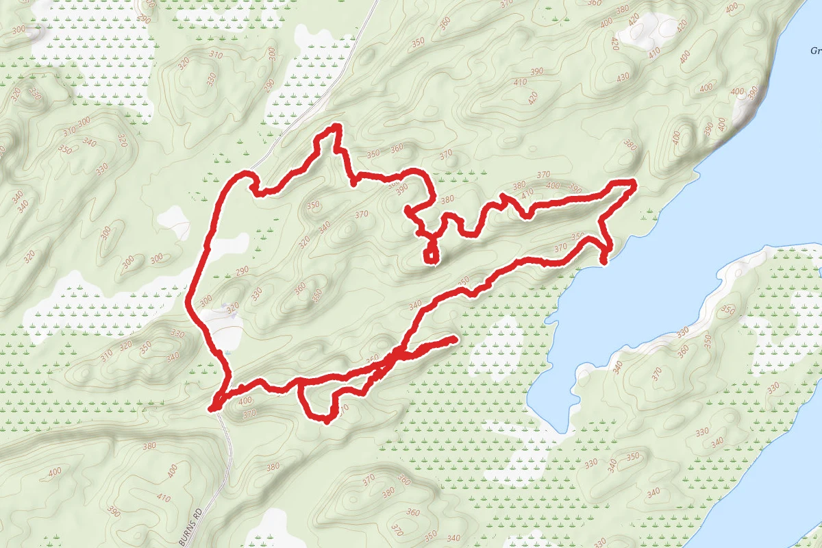 Grass Lake Overlook, North Ridge, and Sugar Shack Trails Loop