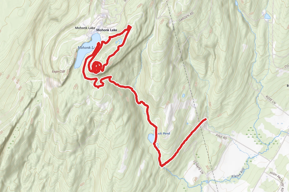 Duck Pond to The Labyrinth to Skytop Road Loop