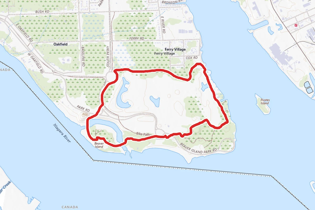 East River, Spaulding, and Beaver Island Nature Trail Loop