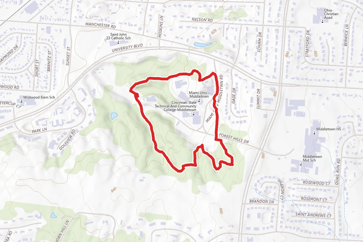 Miami University Middletown Trail Loop
