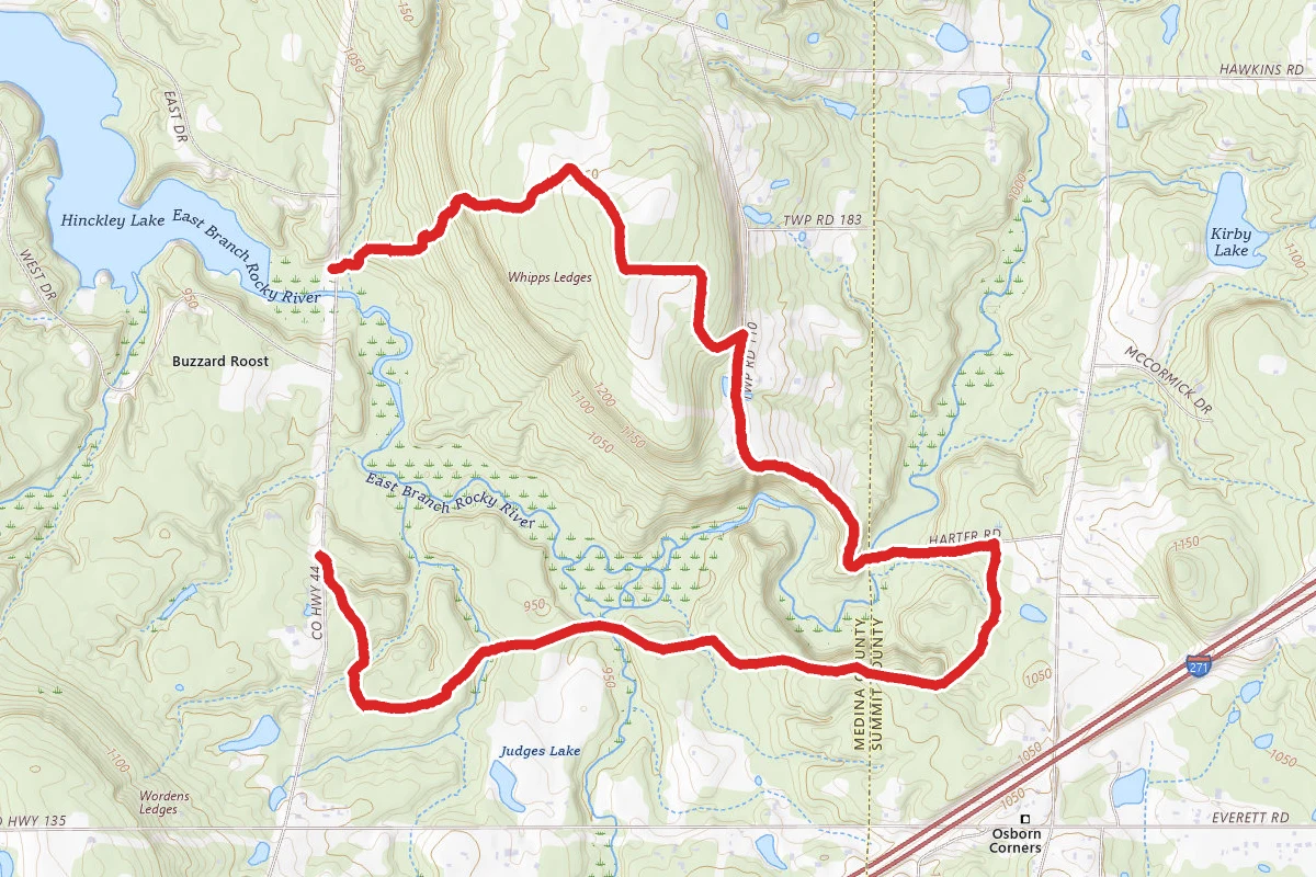Buckeye, Bridle, Parker Road, and State Road Trail Loop
