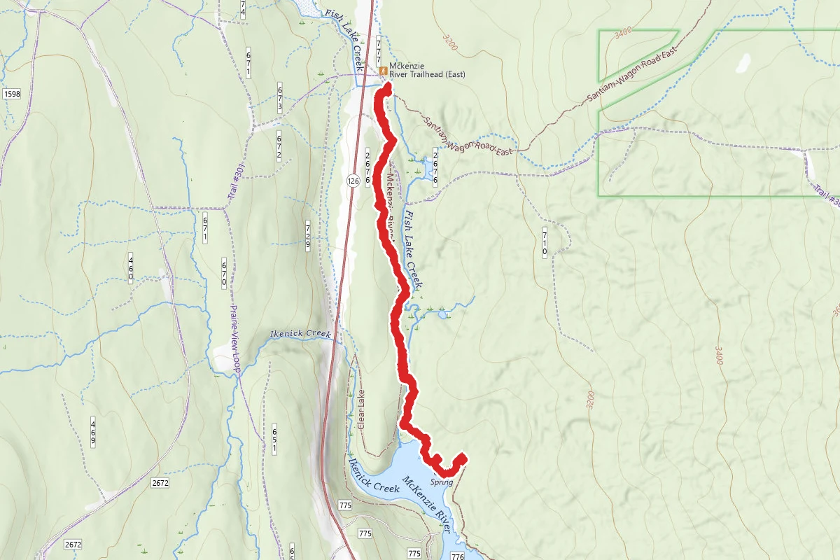 Clear Lake via McKenzie River Trail