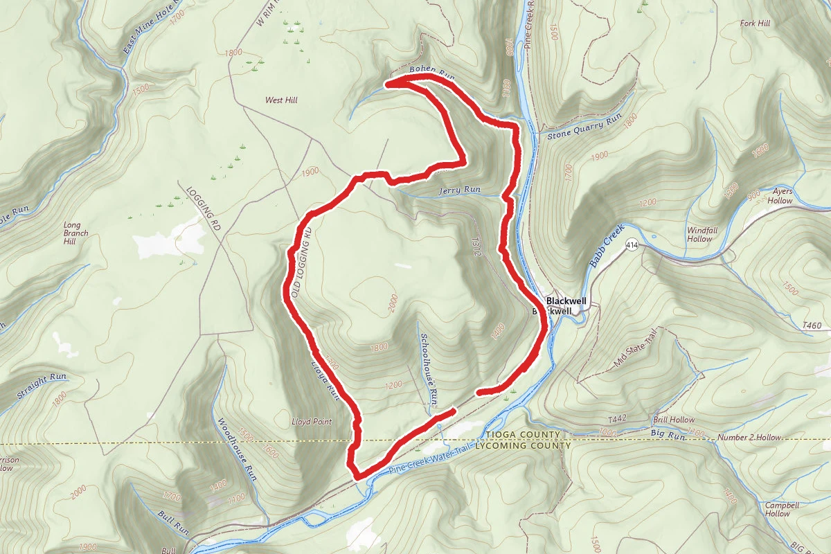 West Rim and Bohen Trail Loop