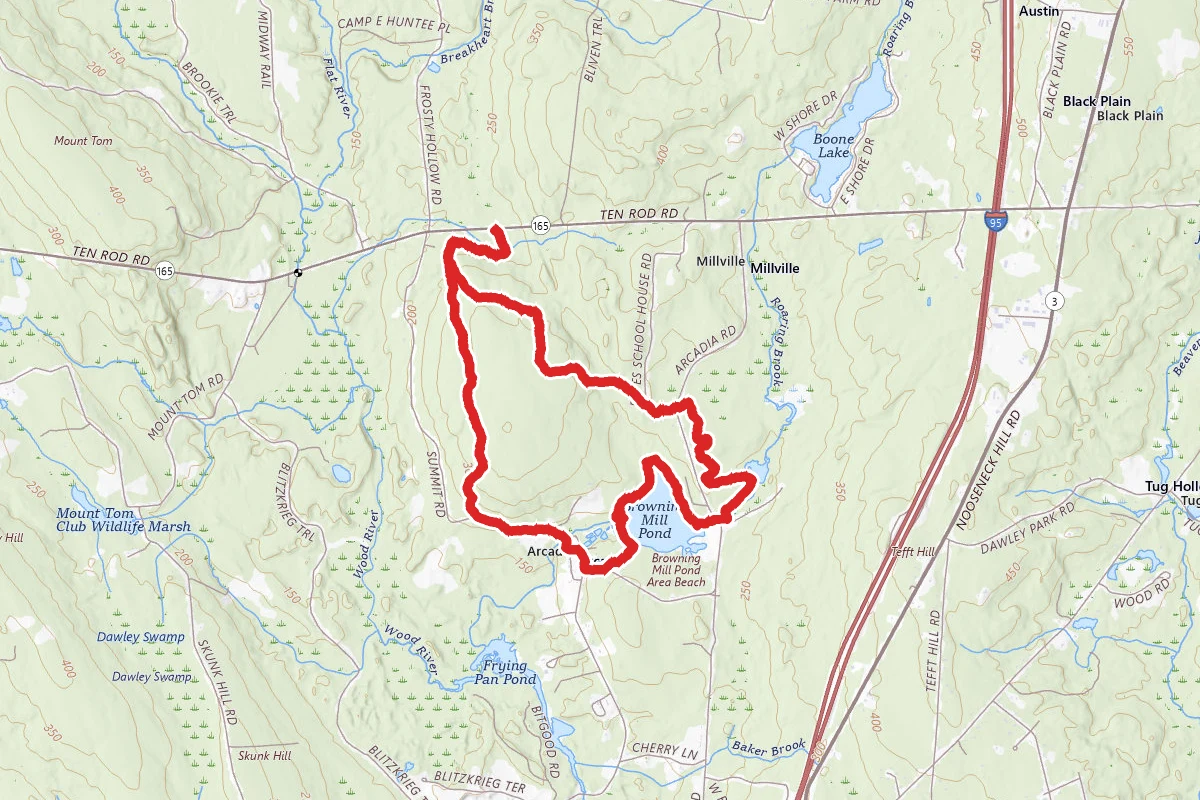 Browning Mill Pond Loop from Appie Crossing