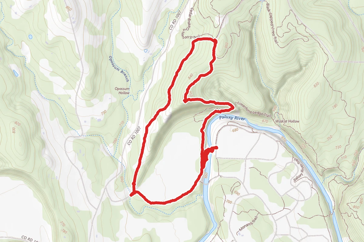 Cedar Brake Outer Loop to Black-Capped Vireo to Scenic Overlook Trail