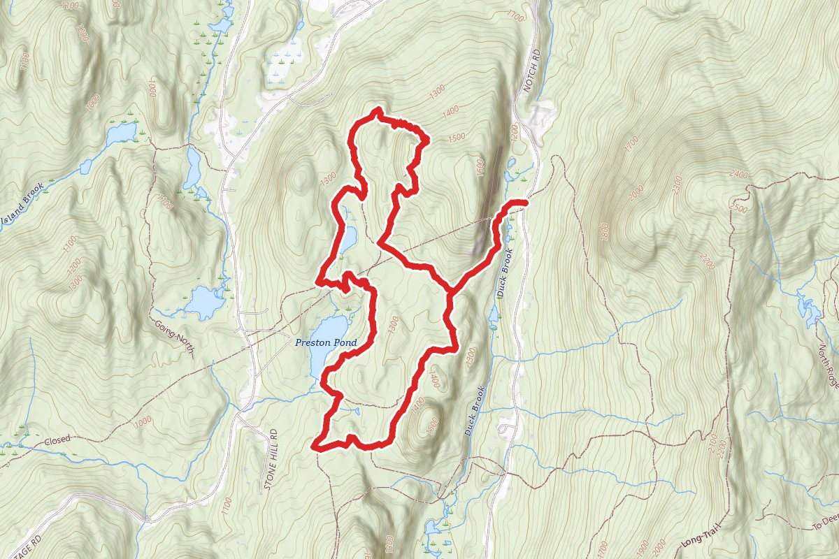 Preston Pond Loop to Libby's Look Loop