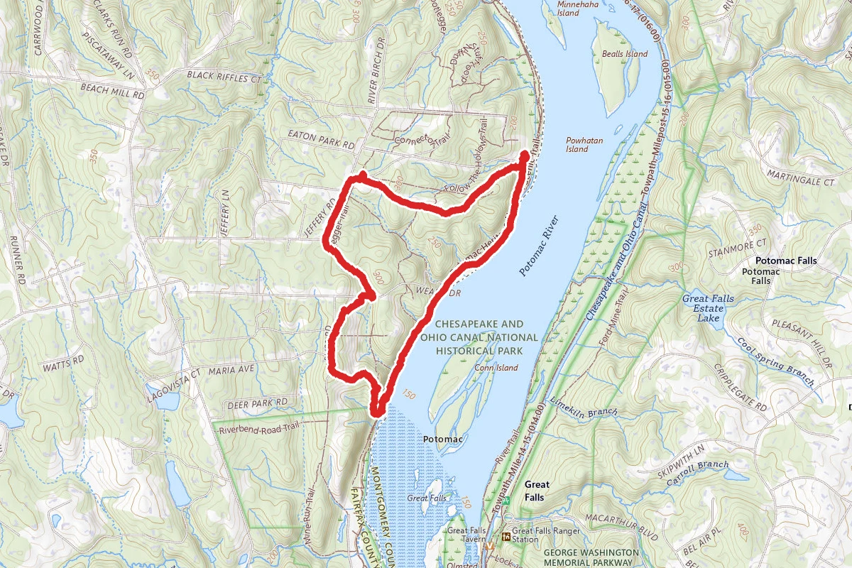 Bootlegger, Potomac Heritage and Madison's Escape Trail Loop
