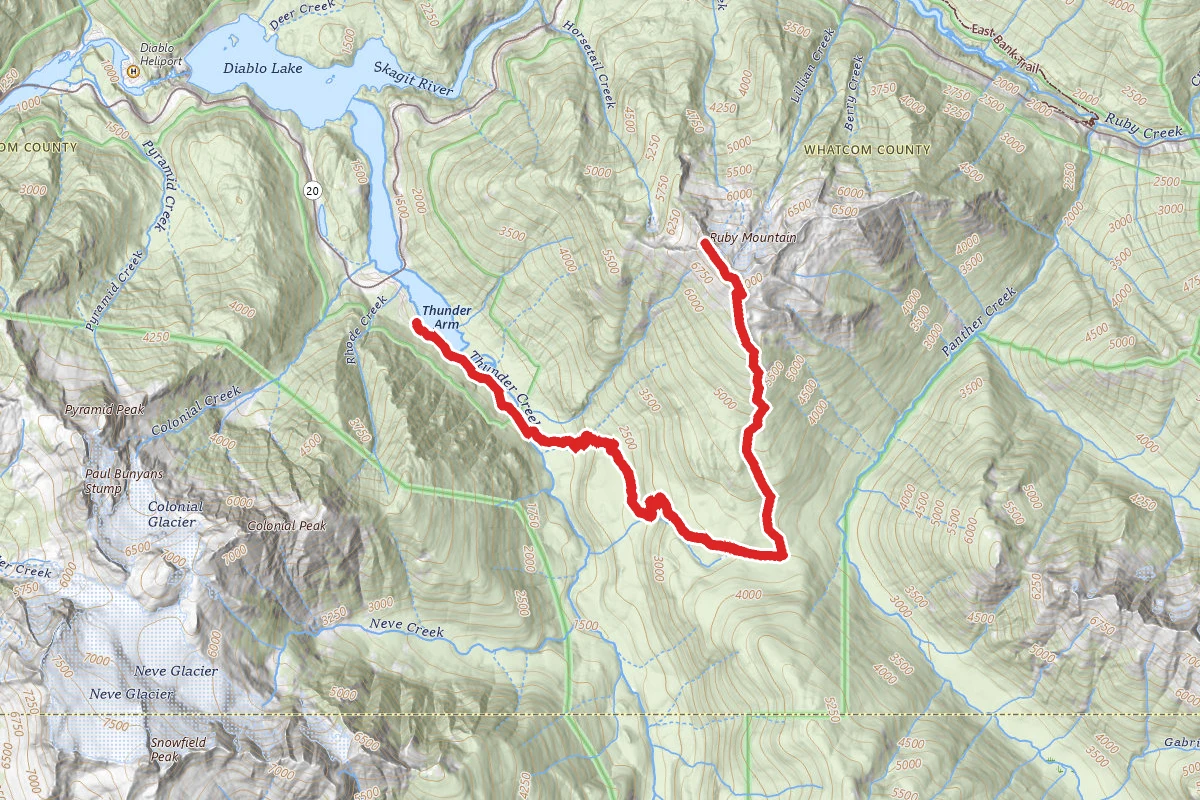 Ruby Mountain Summit via Fourth of July and Thunder Creek Trail