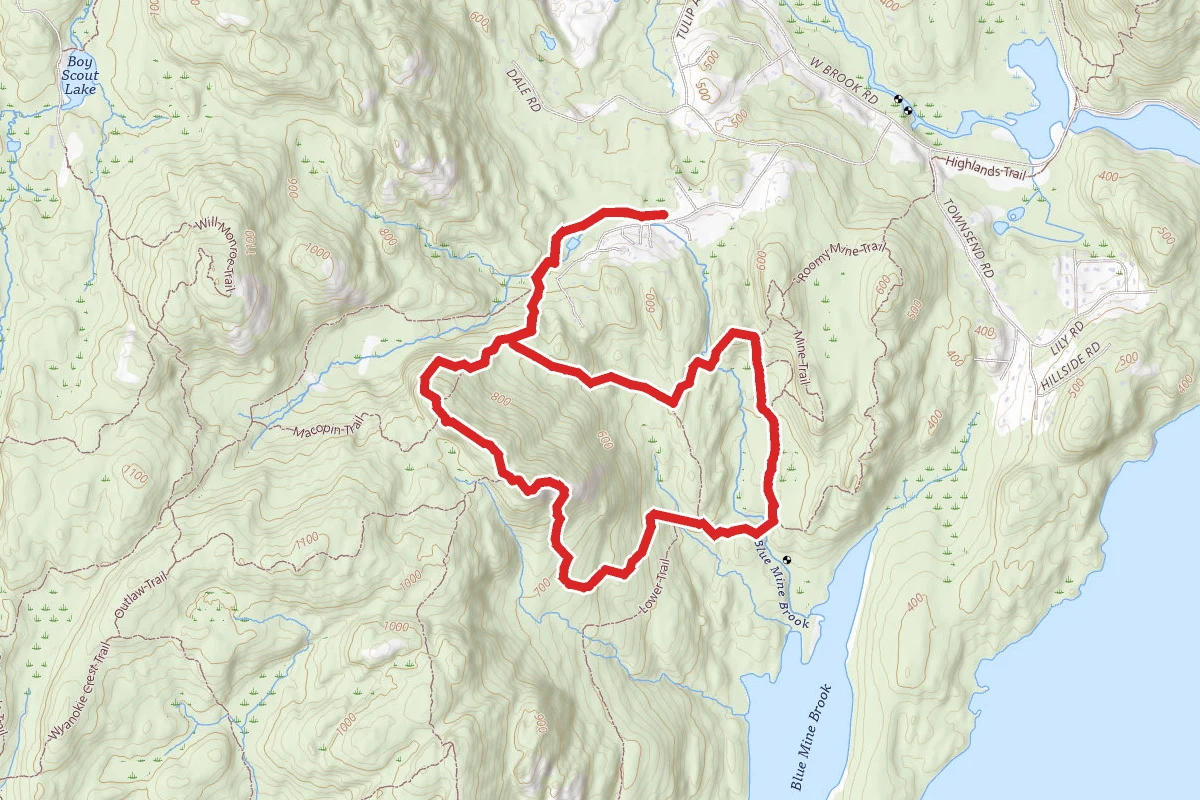 Hewitt-Butler, Highlands, Roomy Mine and Mine Trail